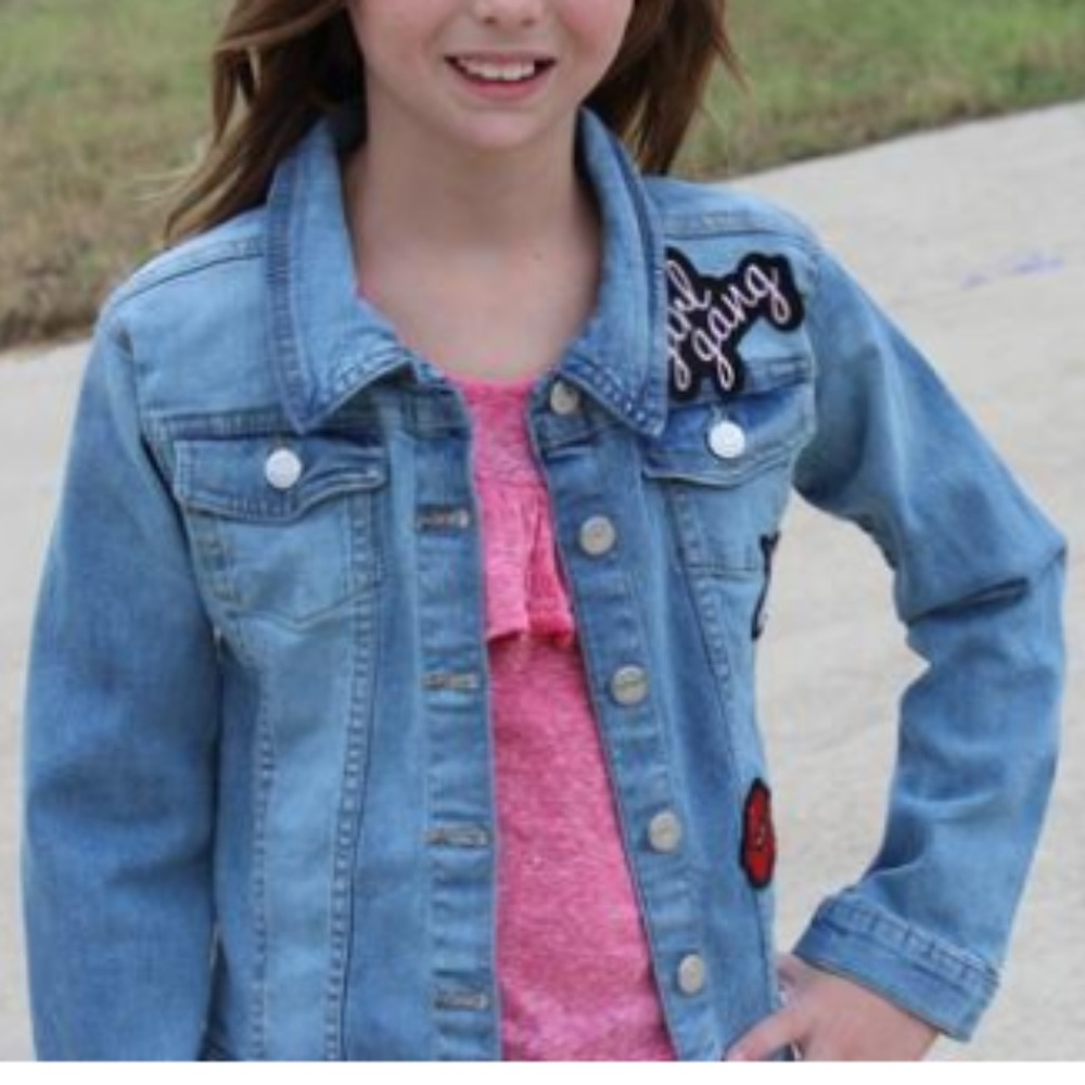 Girls Denim Jacket w/ Patches
